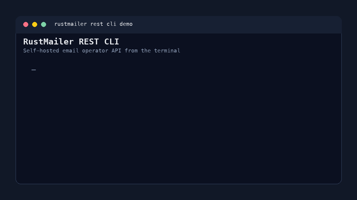 RustMailer REST CLI terminal demo